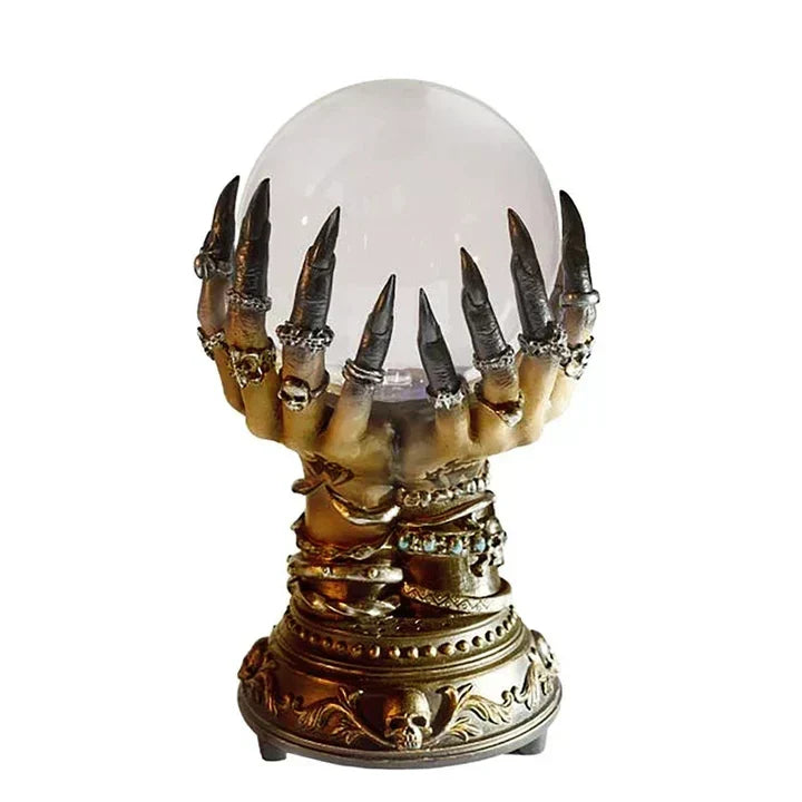 Donkere gotische sfeerlamp met fascinerend plasma-effect. Creëer een magische ambiance, ideaal als Halloween verlichting.