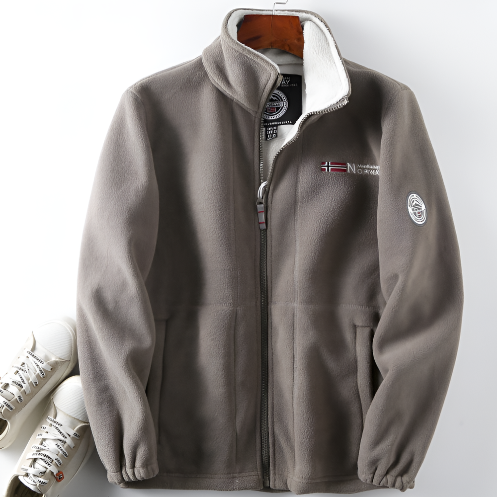 Casual heren outdoor jack, perfect als laagjeskleding voor wandelen of dagelijks comfort. Sportief design.