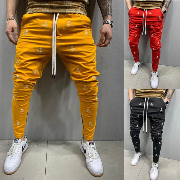 Heren casual slim fit joggingsbroek met ritszakken, perfect voor sport en loungewear. Comfortabele trainingsbroek.
