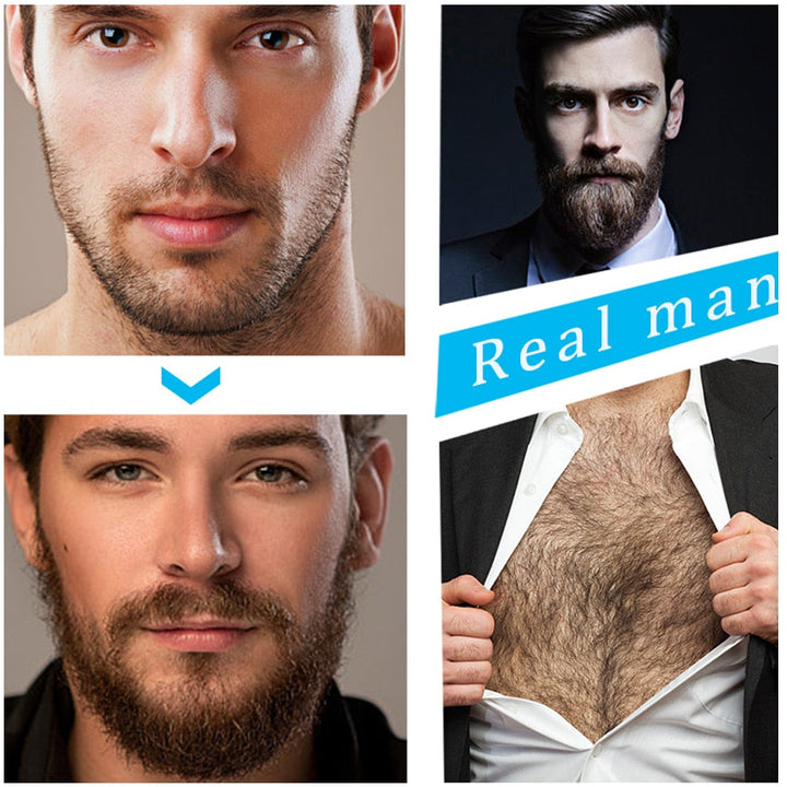 Complete mannenverzorging baardgroei kit, essentieel voor een volle en sterke baard. Inclusief tools.