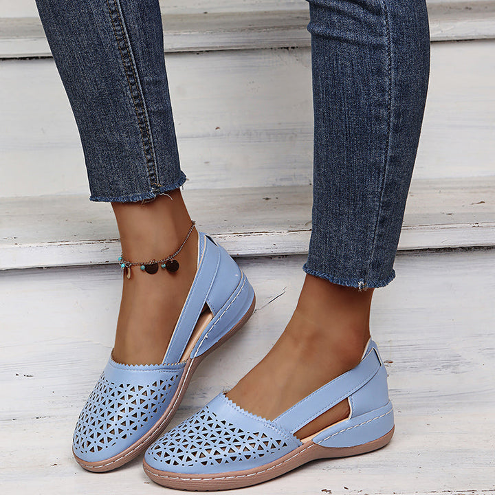 Waterdichte dames espadrilles met gevlochten zool, ideaal voor een casual, zomerse look en mode.