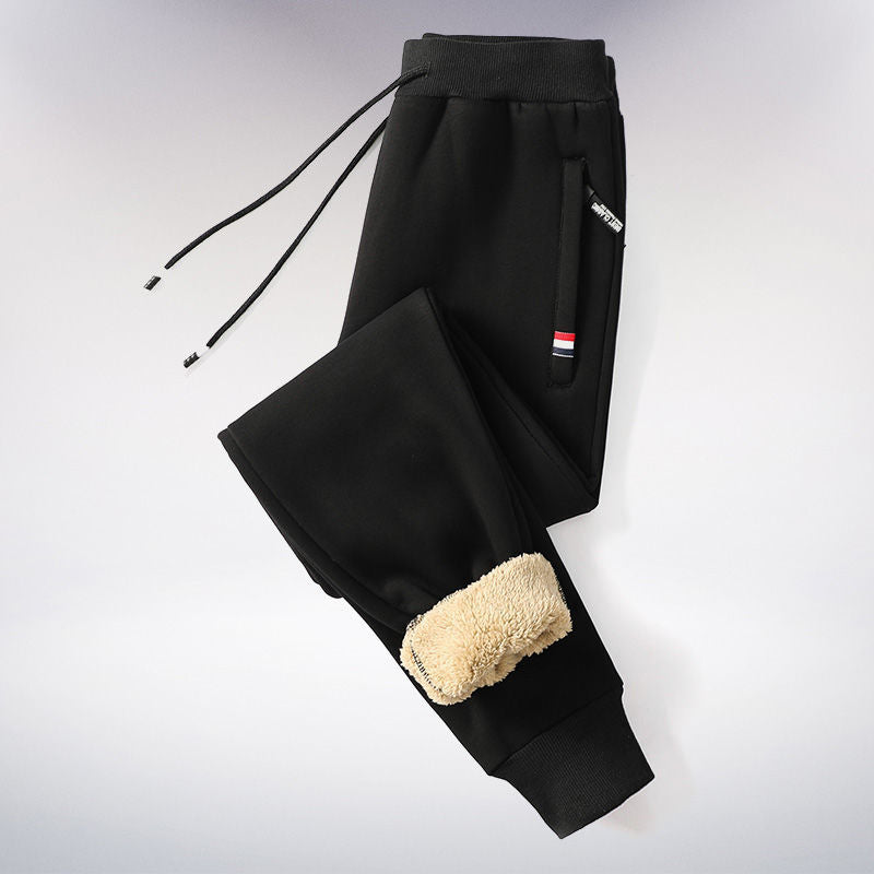 Warme herenbroek met elastische taille en trekkoorden voor een perfecte pasvorm. Essentieel voor de winter.