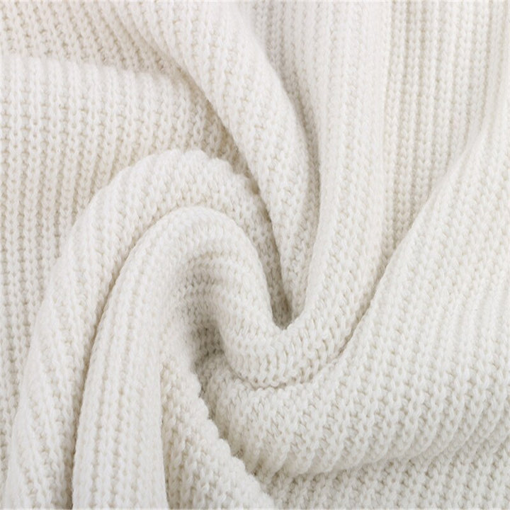 Stijlvolle damesmode: comfortabel geknoopt vest of pullover met lange mouwen en losse pasvorm, effen design.