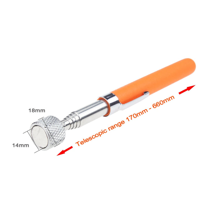 Handige telescopische magneet voor precisie reparaties; onmisbaar voor het ophalen van verloren metalen voorwerpen.