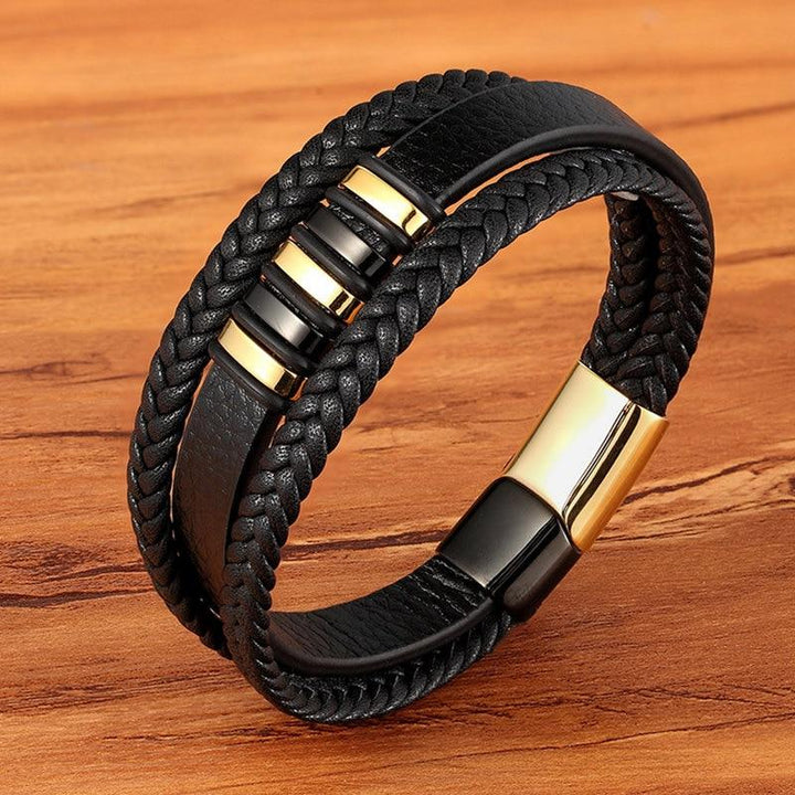 Modieuze heren leren armband, ideaal voor dagelijks gebruik of als stijlvol sieraad.
