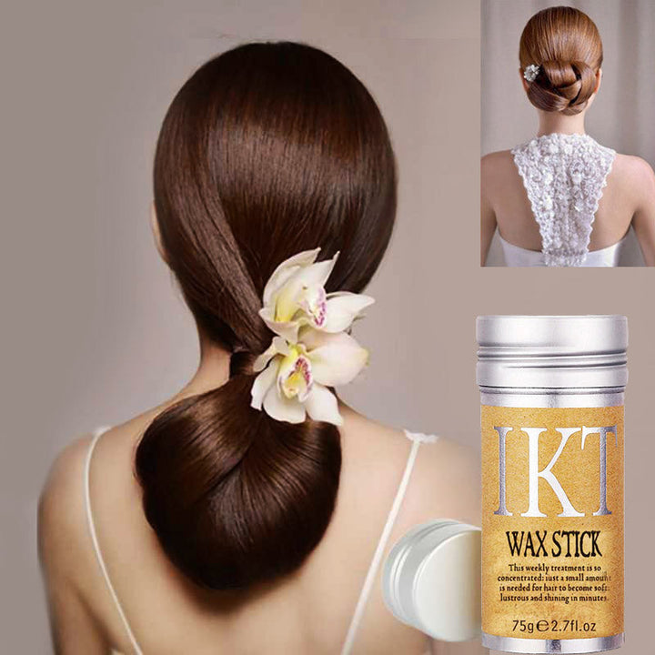 Verzorgende anti-pluis wax stick, voor dames die pluizig haar willen temmen en stylen.