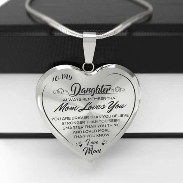 Zilverkleurige dames ketting 'Liefde van Moeder', een hartverwarmend sieraad als cadeau voor dochter.