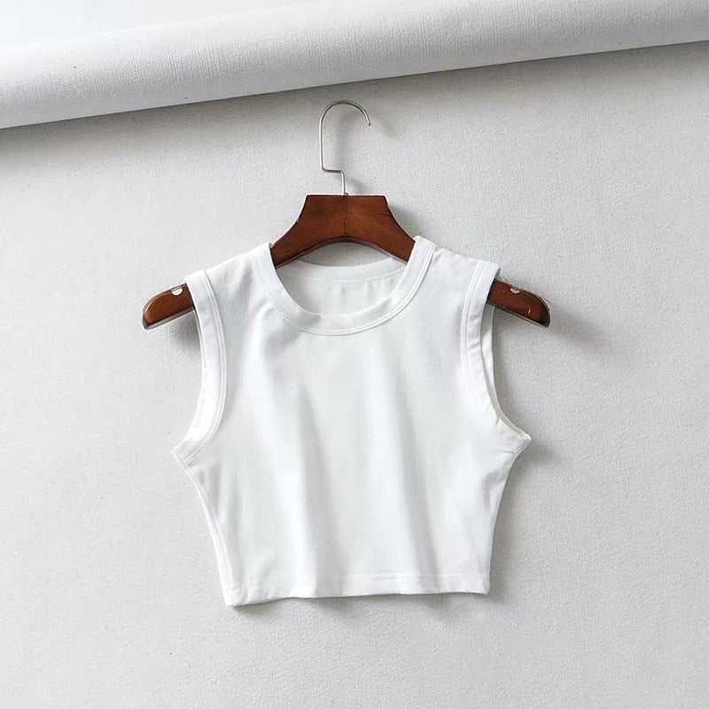 Comfortabele Dames Croptop Cheryl, ideaal voor sportieve zomerkleding en een casual look. Ademend.