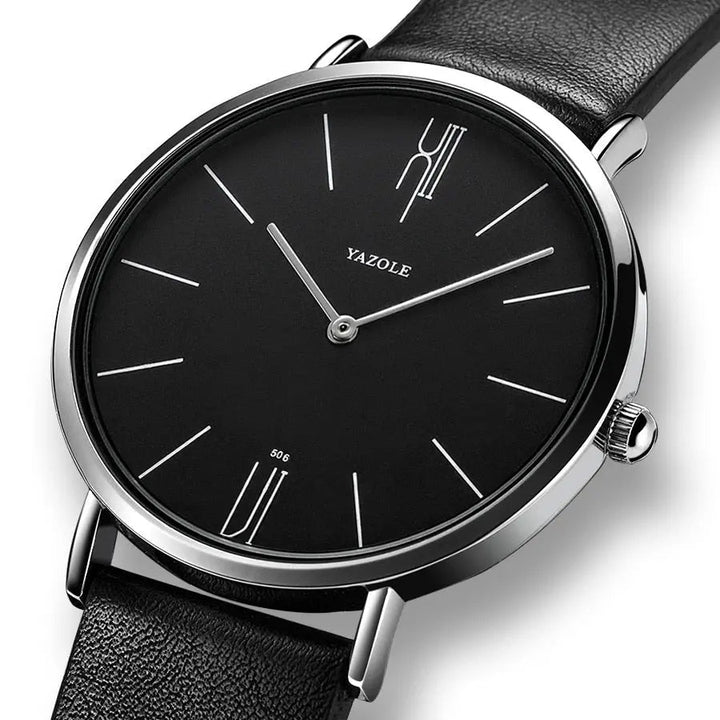 Veelzijdig Henry herenhorloge: een klassiek tijdloos design met lederen band, perfect voor elke gelegenheid en stijl.