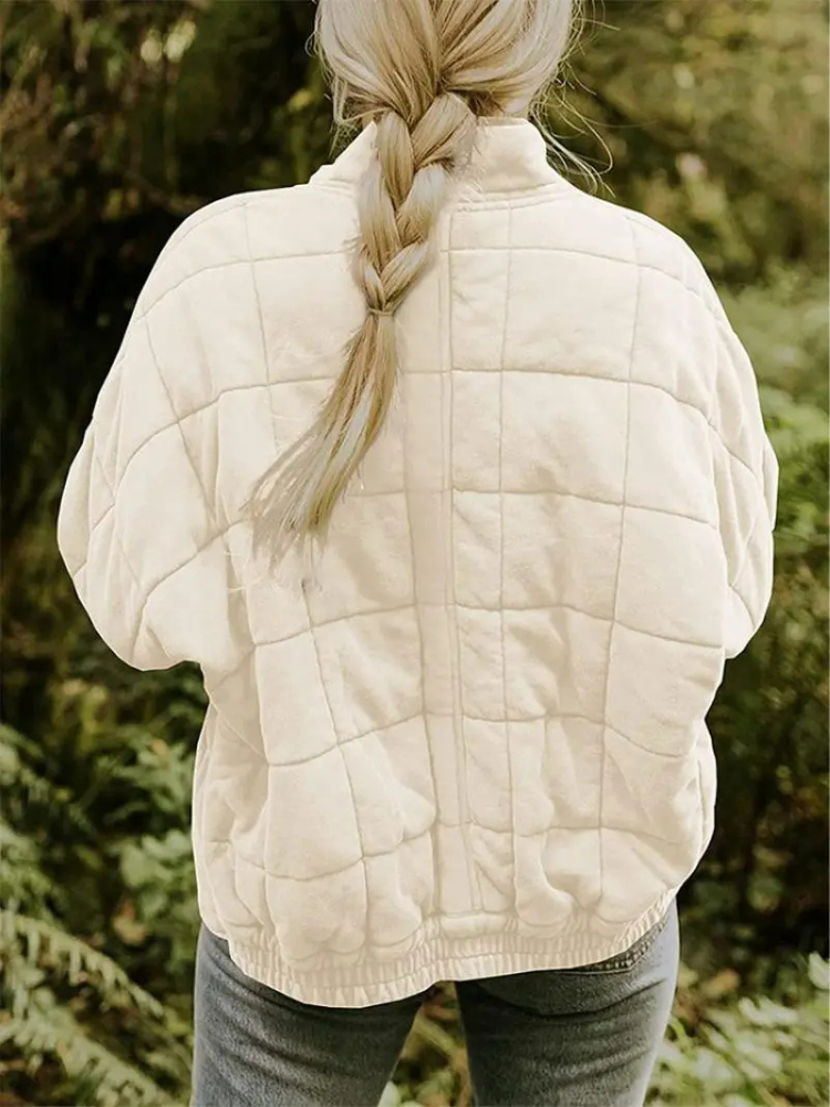 Modieuze groene oversized dames overgangsjas, verdikt, comfortabel en casual chic.