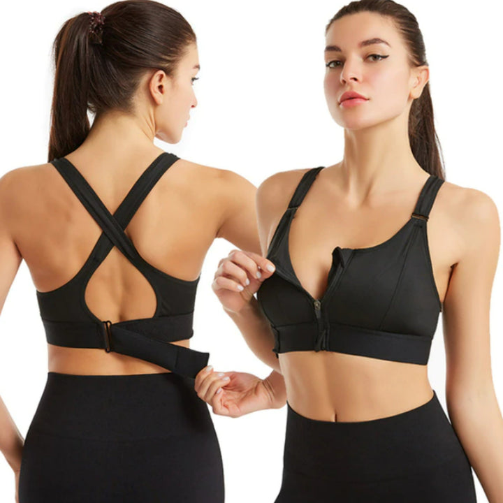 Dames anti-bounce sportbeha EefkesBra, optimale ondersteuning voor fitness, workout en training. Comfortabele sportkleding.