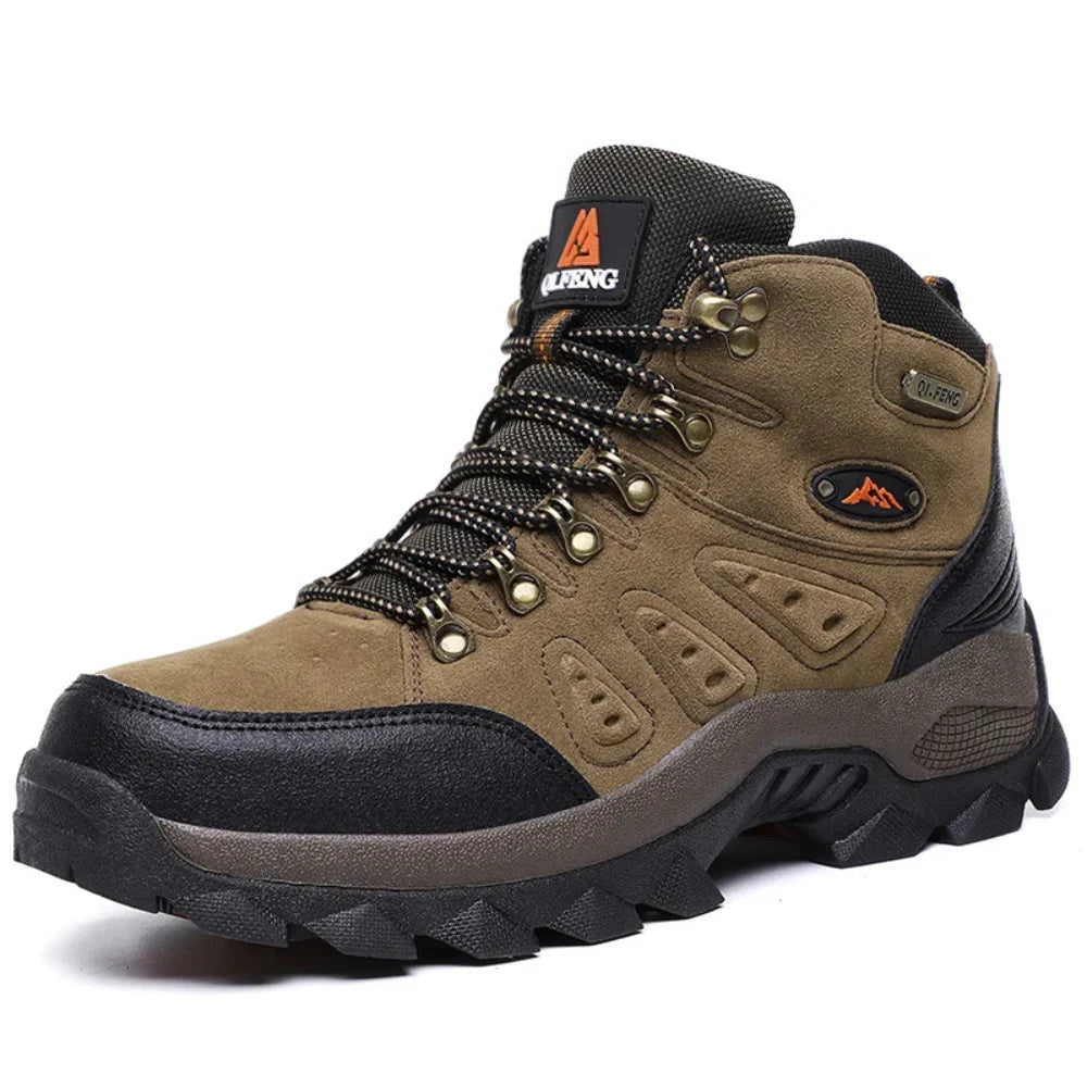 Robuuste heren outdoor schoenen, waterdicht en antislip, perfect voor wandelen en trekking.