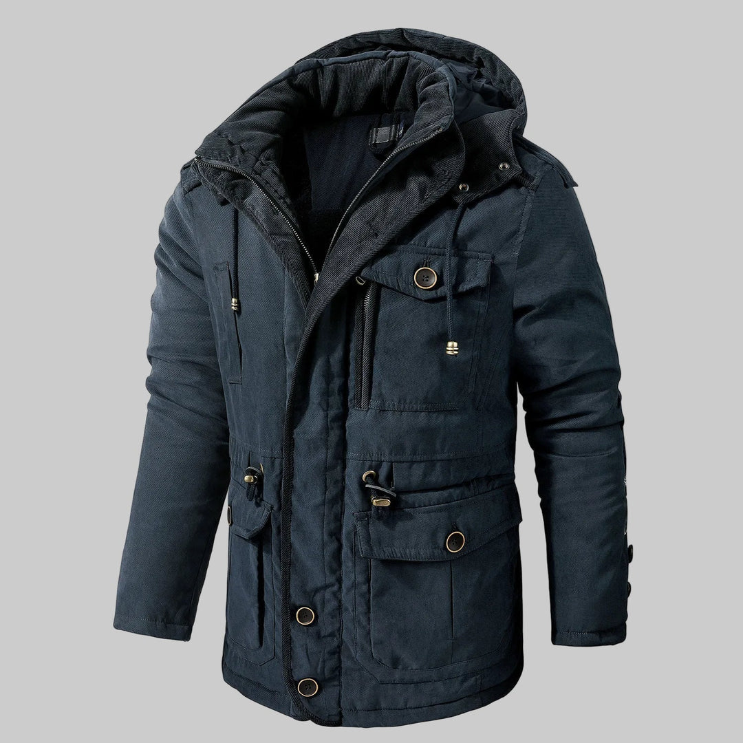 Warme herenparka 'Dylan' met capuchon en boorden, ideaal voor koud weer. Praktische winterjas voor herenmode.