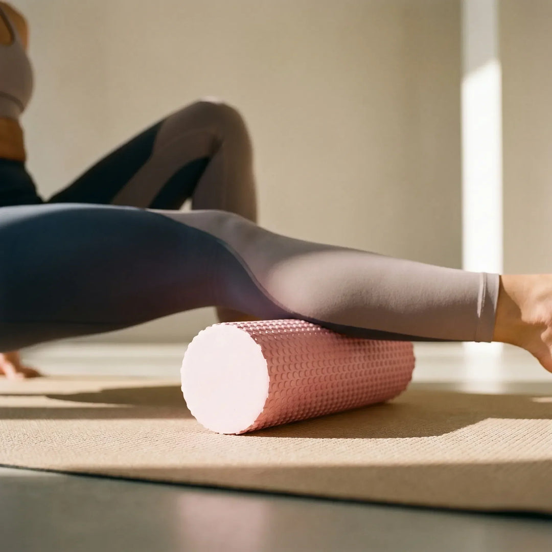 Zwarte unisex fitnessroller voor diepe spiermassage en spierherstel na training. Ideaal voor yoga & pilates.
