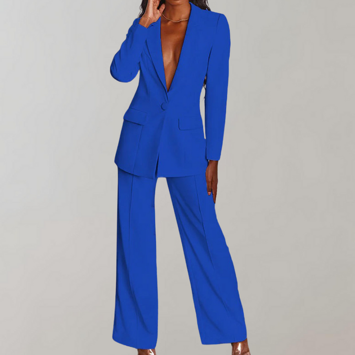 Casual elegante dames pak set. Stijlvol en comfortabel voor elke gelegenheid.