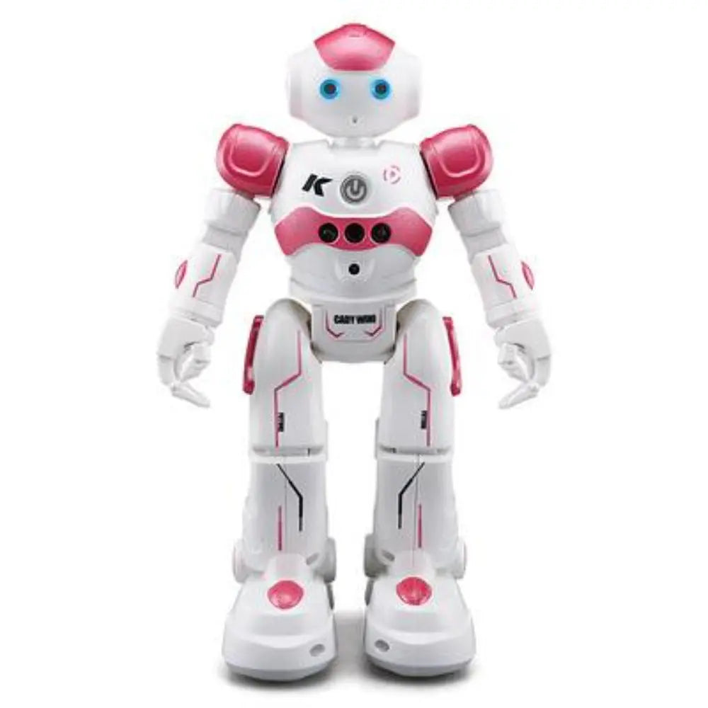 Duidelijk close-up van educatieve robot met programmeerknoppen, ideaal voor STEM-onderwijs en interactief spelen.