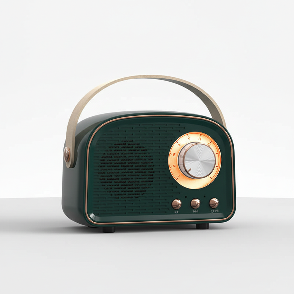 Unieke retro Bluetooth speaker, ideaal cadeau. Voegt vintage charme toe aan elk interieur met muziek.