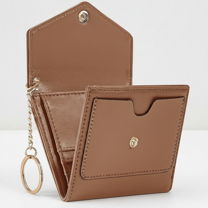 Perfect cadeau voor vrouwen: stijlvolle compacte damesportemonnee van leer met RFID-beveiliging.