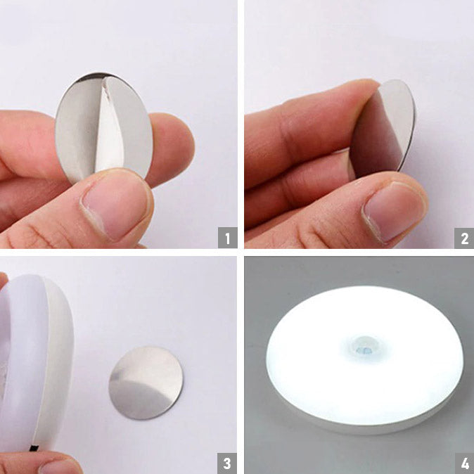De oplaadbare draadloze LED lamp met bewegingssensor wordt eenvoudig opgeladen via USB.