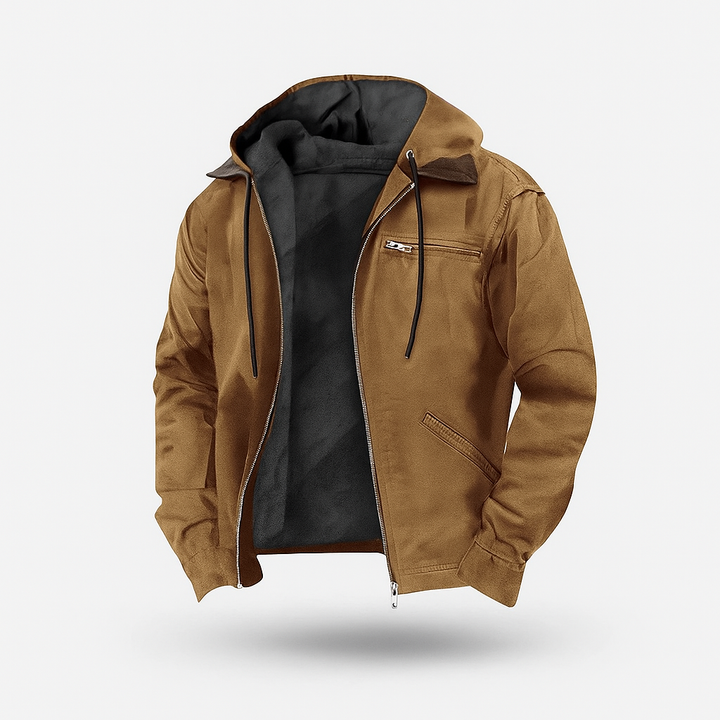 Stijlvolle heren casual jas met ritssluiting, perfect als comfortabele herfstjas en dagelijkse bovenkleding.