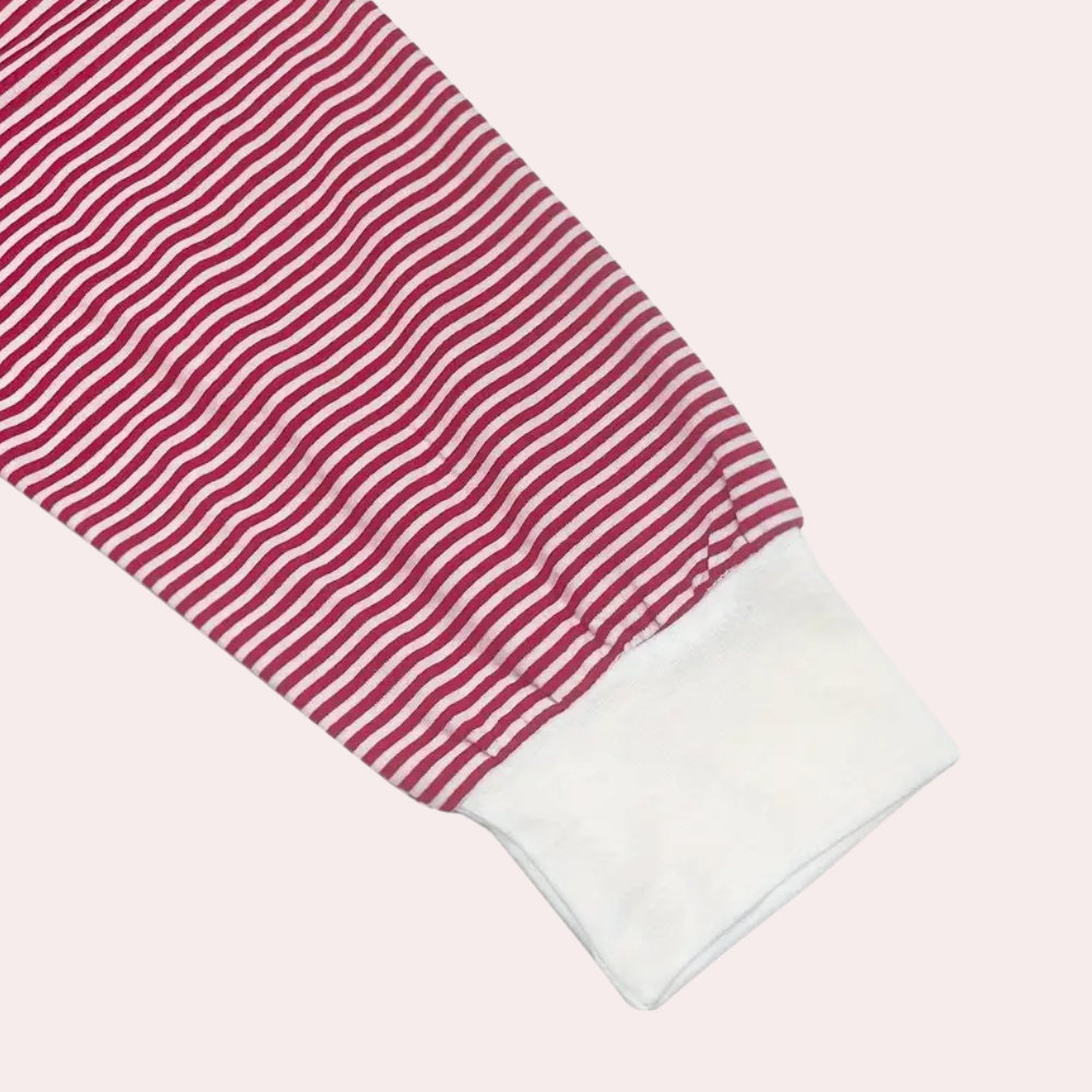 Celeste dames pyjamaset, comfortabele gestreepte loungewear van polyester voor ontspanning en nachtrust.