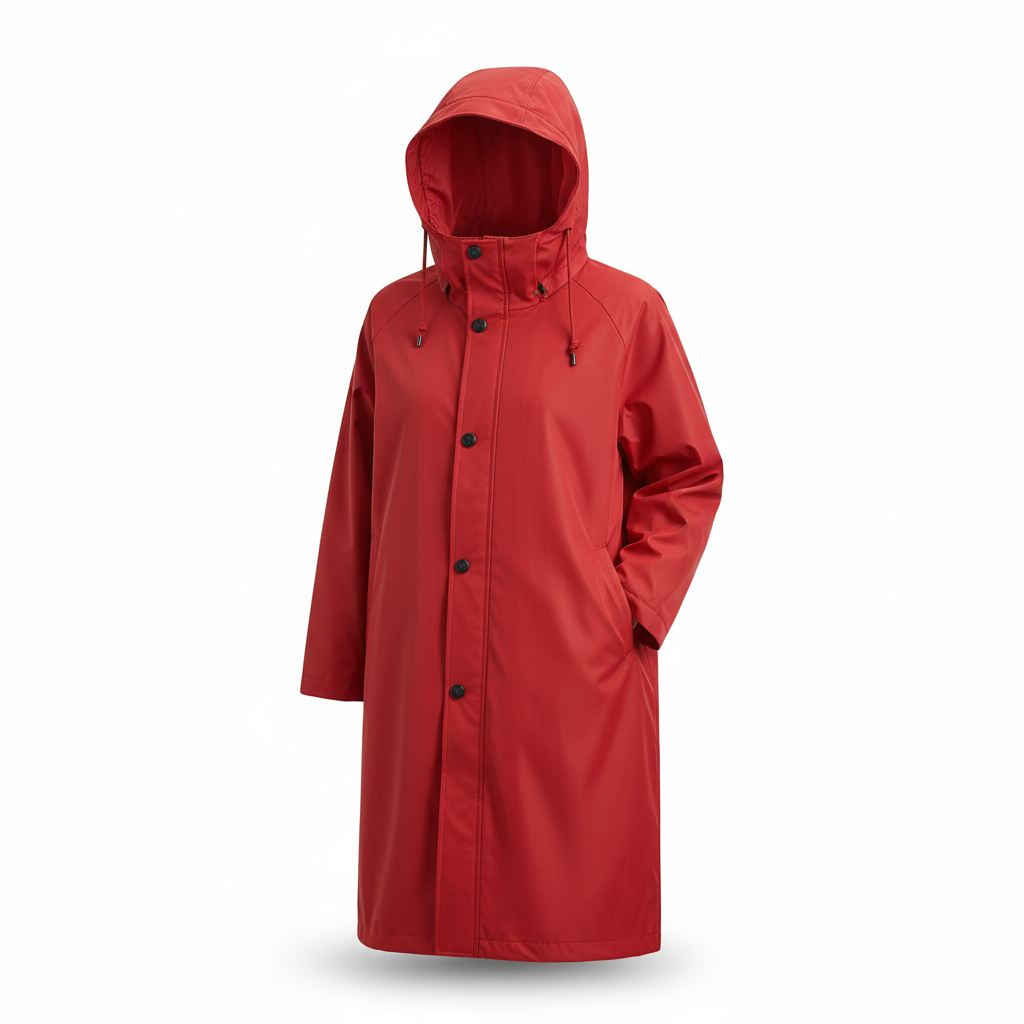 Casual oversized dames regenjas, lichtgewicht en waterafstotend met capuchon.