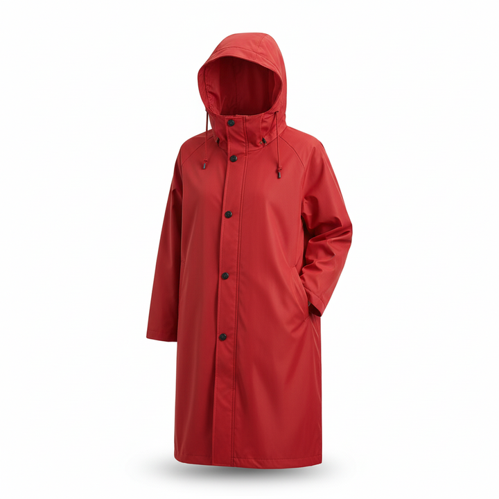 Casual oversized dames regenjas, lichtgewicht en waterafstotend met capuchon.