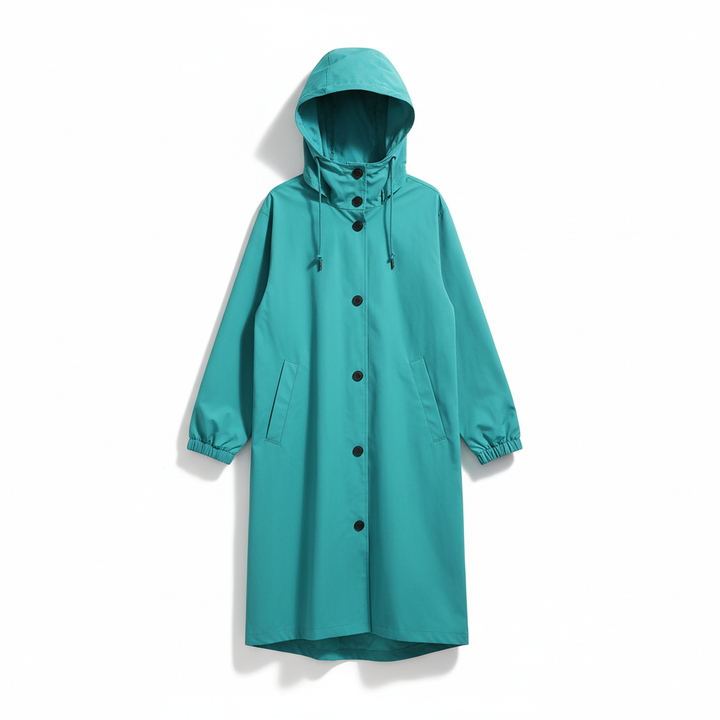 Trendy dames buitenjas Ruth, met capuchon, perfect voor regenachtig weer en reizen.
