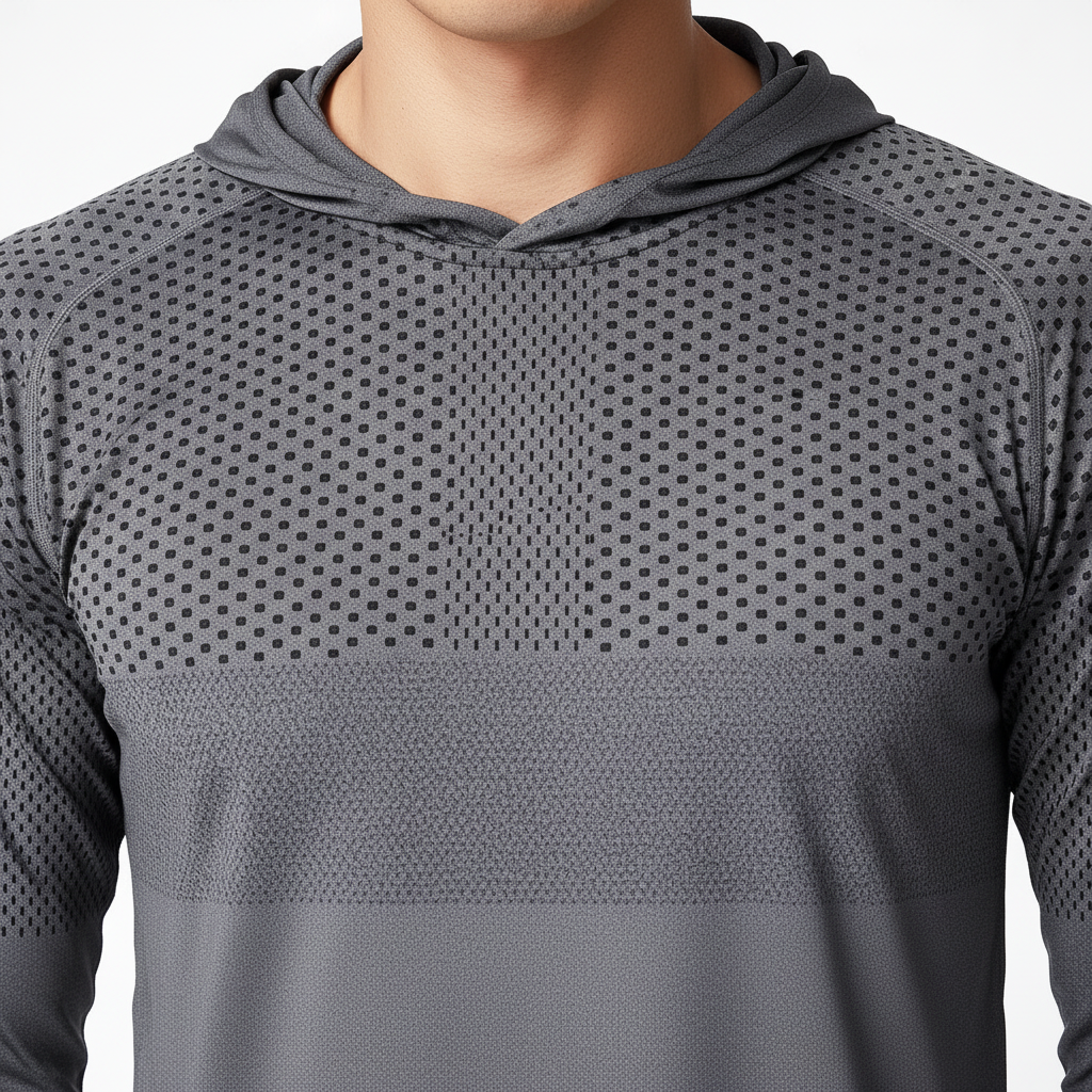 Comfortabele heren sporthoodie Dylan met reflecterende details, perfect voor avondtrainingen.