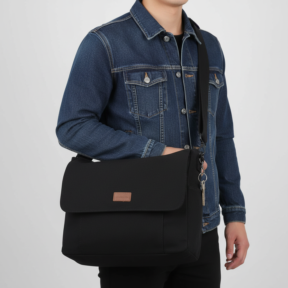 Ruime canvas tote damestas met meerdere vakken, perfect voor werk, school of als dagelijkse schoudertas.