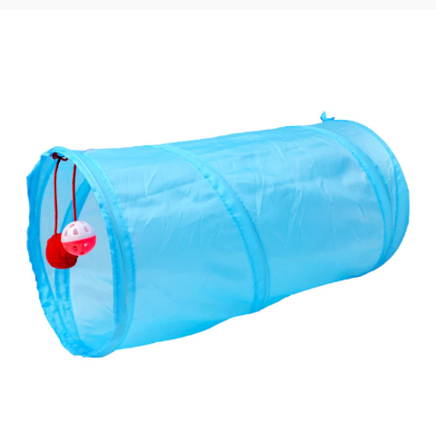 Kattenspeelgoed tunnel, opvouwbaar nylon speeltje voor huisdieren, prikkelt instincten en actieve katten.