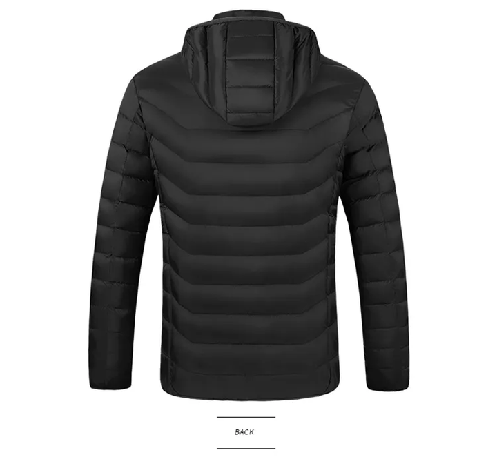 USB-verwarmde heren jas, comfortabel en waterbestendig, een must-have winterjas.