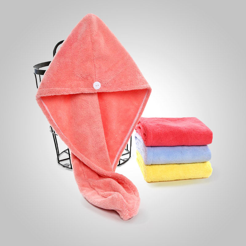 Dames sneldrogende microvezel haarhanddoek set in rood, paars en lichtblauw voor efficiënte haarverzorging.