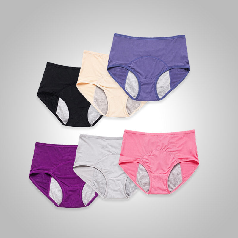 Zachte, ademende stof van de lekvrije menstruatieslip, perfect voor comfortabel en beschermend dames ondergoed.