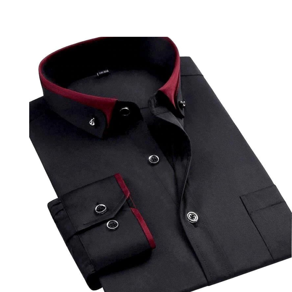 Elegant heren overhemd Victor met lange mouwen, perfect voor een stijlvolle en modieuze look.