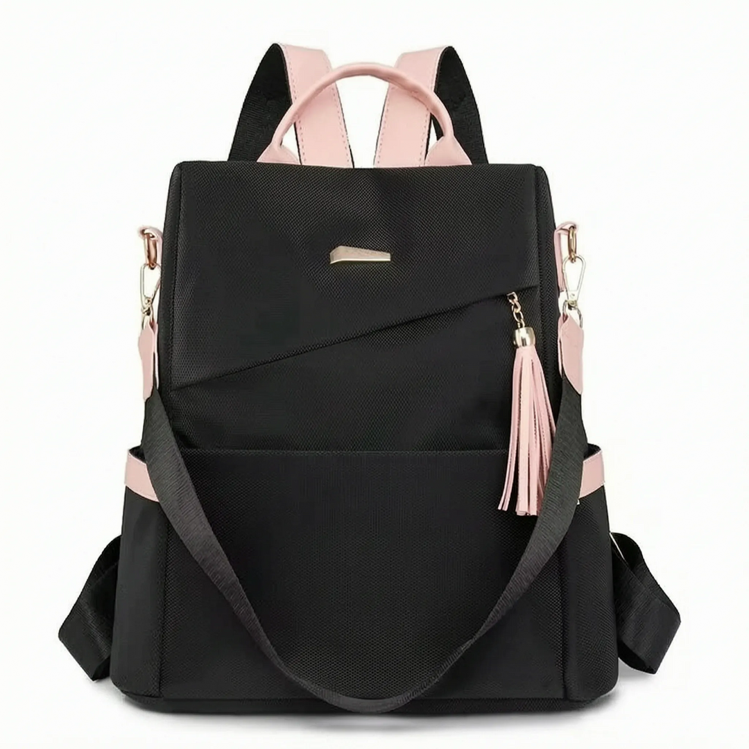 Leren dames tas gedragen als elegante schoudertas, perfect accessoire voor een chique en praktische uitstraling.