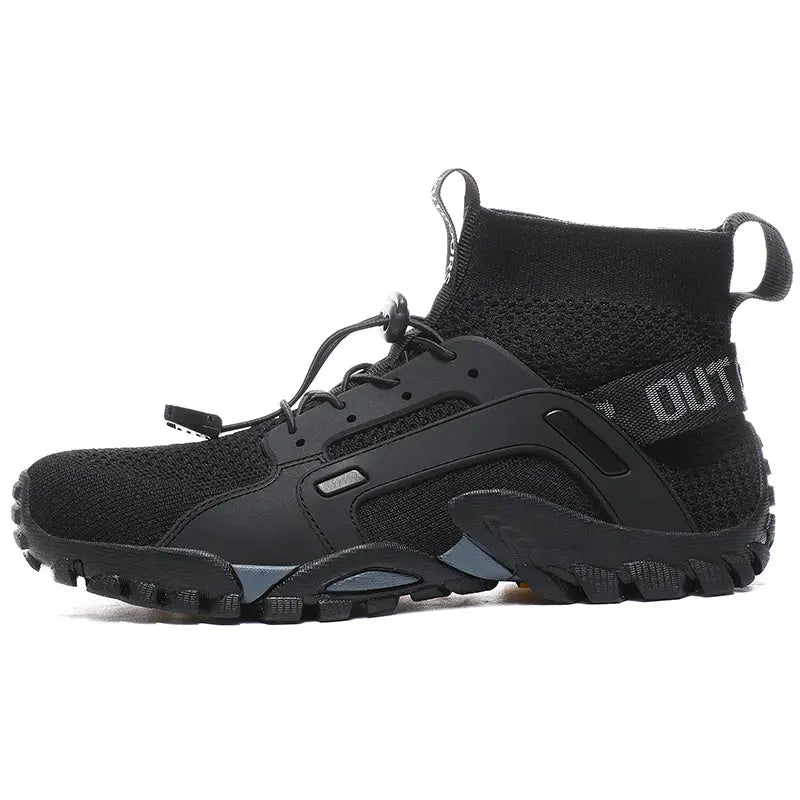 Waterafstotende grijze heren minimalistische trainers 'Robin', ideaal voor buiten met natuurlijk loopgevoel.