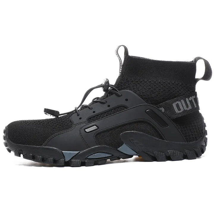 Waterafstotende grijze heren minimalistische trainers 'Robin', ideaal voor buiten met natuurlijk loopgevoel.