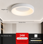 Wit frame | Dimbaar in 3 lichtkleuren | Glazen kap