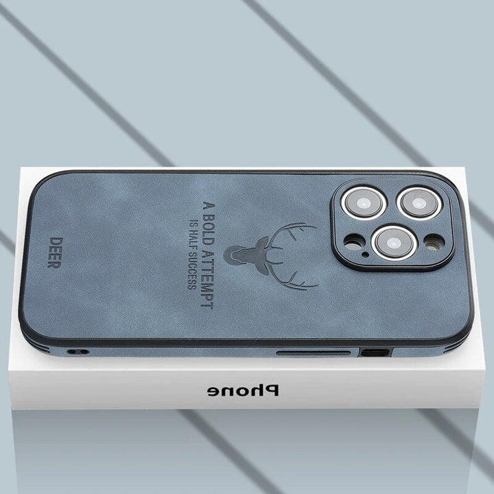Echt leren iPhone hoesje, superieure grip, schokbestendigheid en een chique uitstraling.
