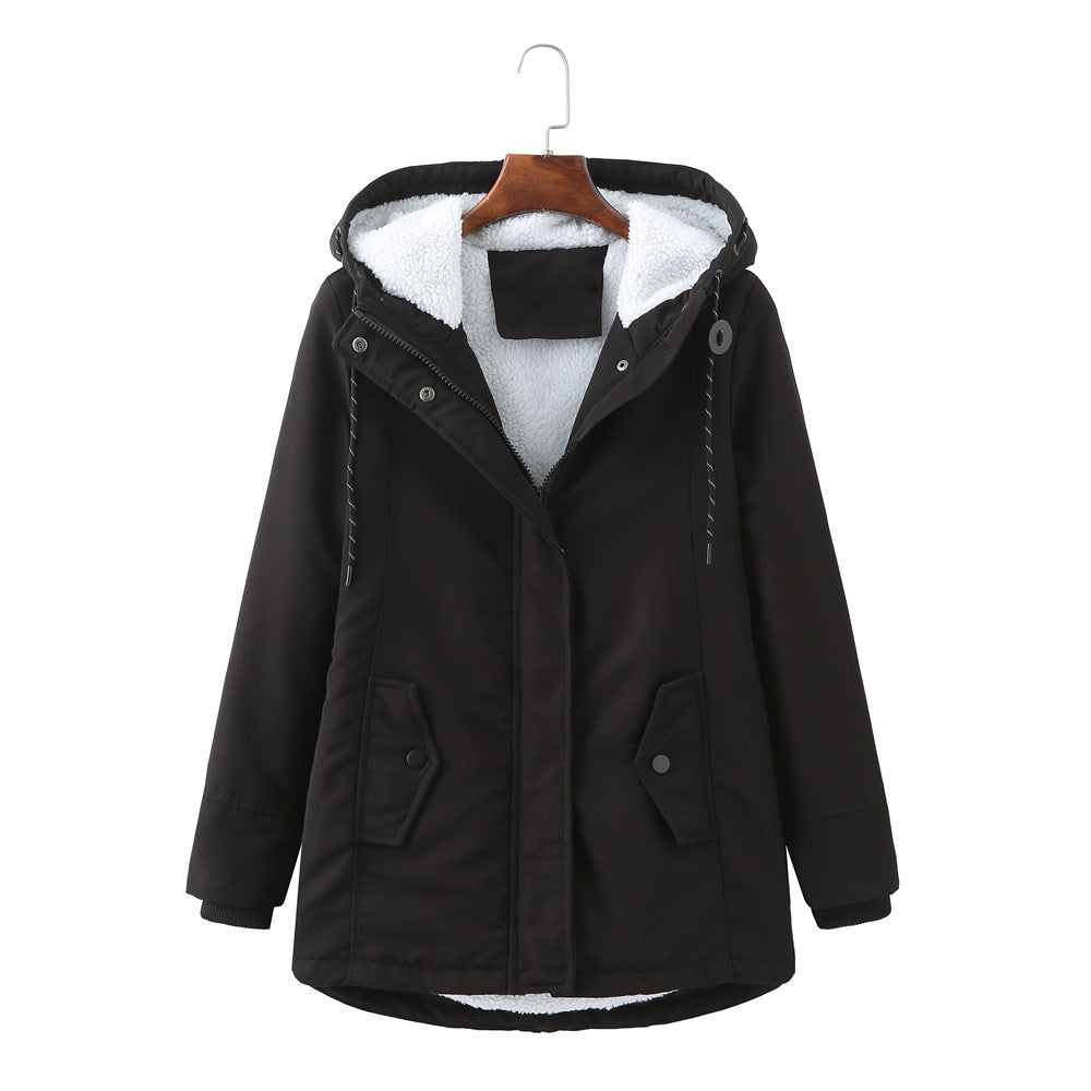 Stijlvolle dames winterjas Aurora met capuchon, warme en comfortabele parka voor de winter.