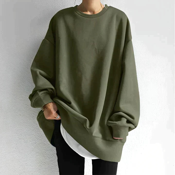 Trendy oversized damestrui, perfect voor lente, herfst en winter. Veelzijdig en stijlvol.