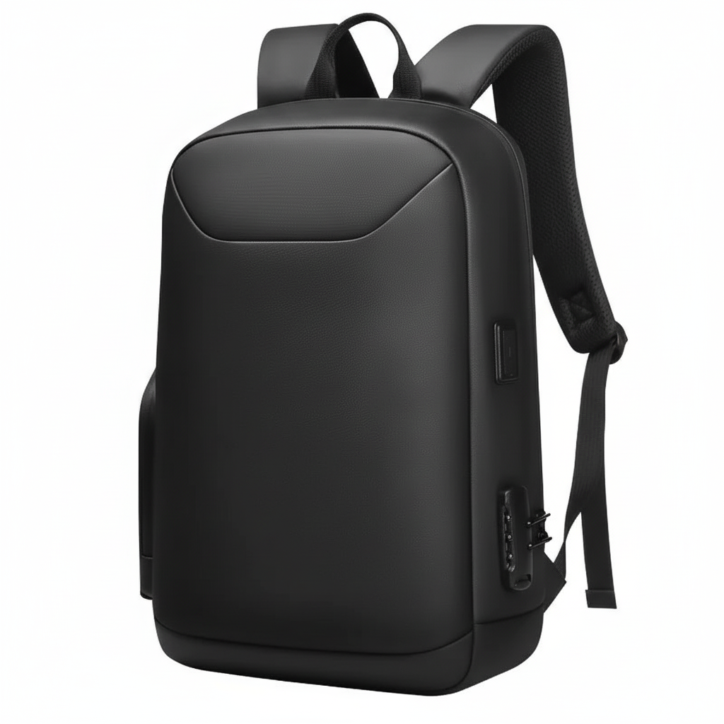 Veilige, waterdichte schooltas/werktas met anti-diefstal slot en USB-aansluiting. Perfect voor laptop en georganiseerd reizen.