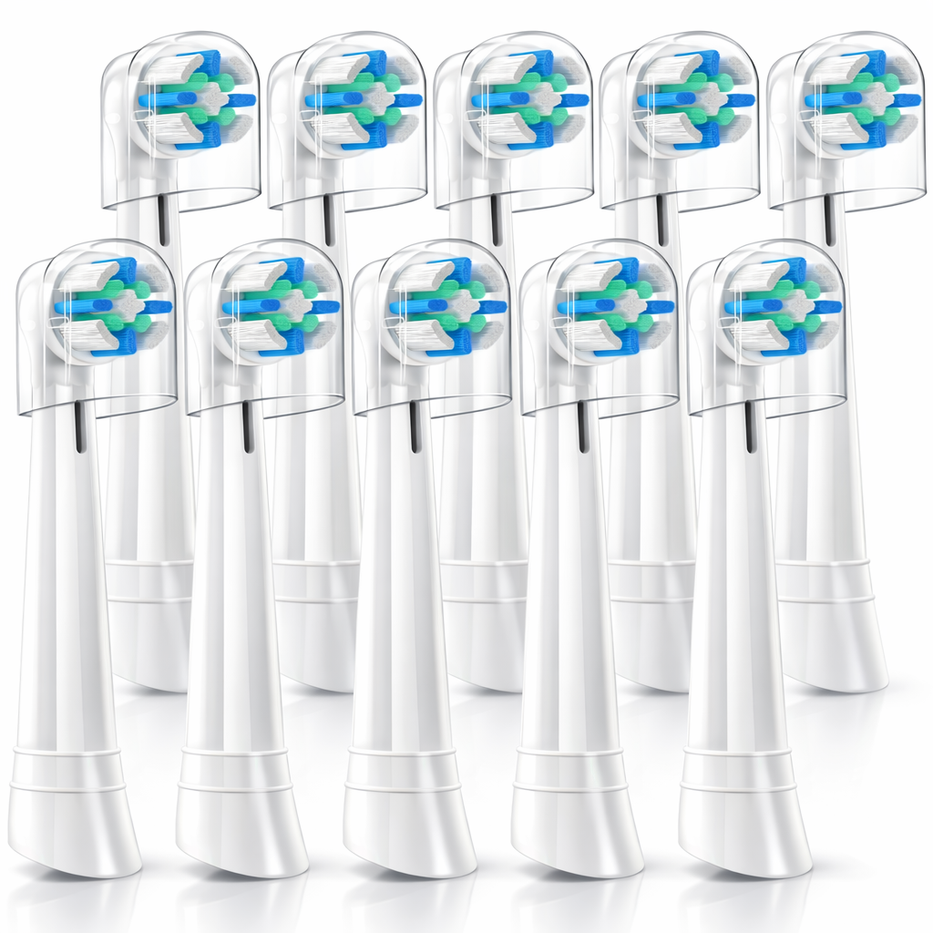 iO tandenborstelkopjes in wit en zwart, compatibel met Oral-B iO series 2-10 voor optimale mondhygiëne.