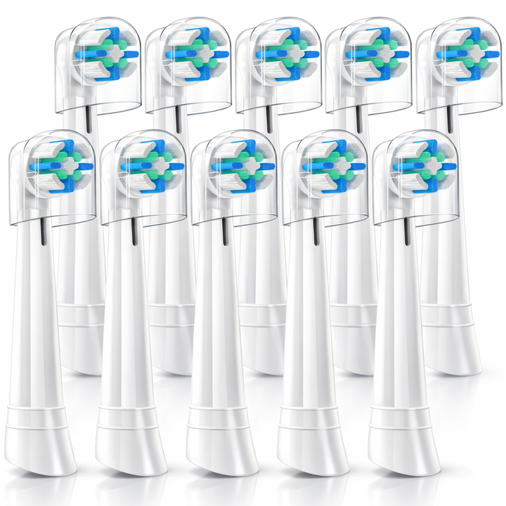 iO tandenborstelkopjes in wit en zwart, compatibel met Oral-B iO series 2-10 voor optimale mondhygiëne.