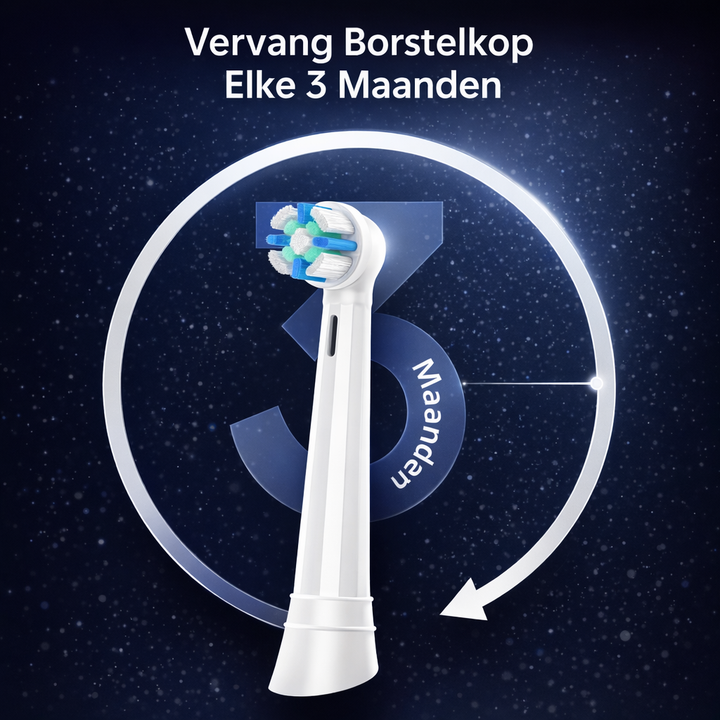 Verpakking iO tandenborstelkopjes wit/zwart, compatibel met Oral-B iO series 2-10, voor langdurig gebruik en mondhygiëne.