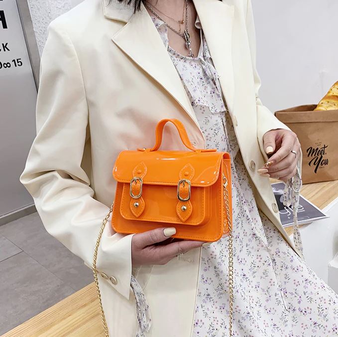 Trendy dames jelly tas met ketting, een must-have voor uw accessoires.