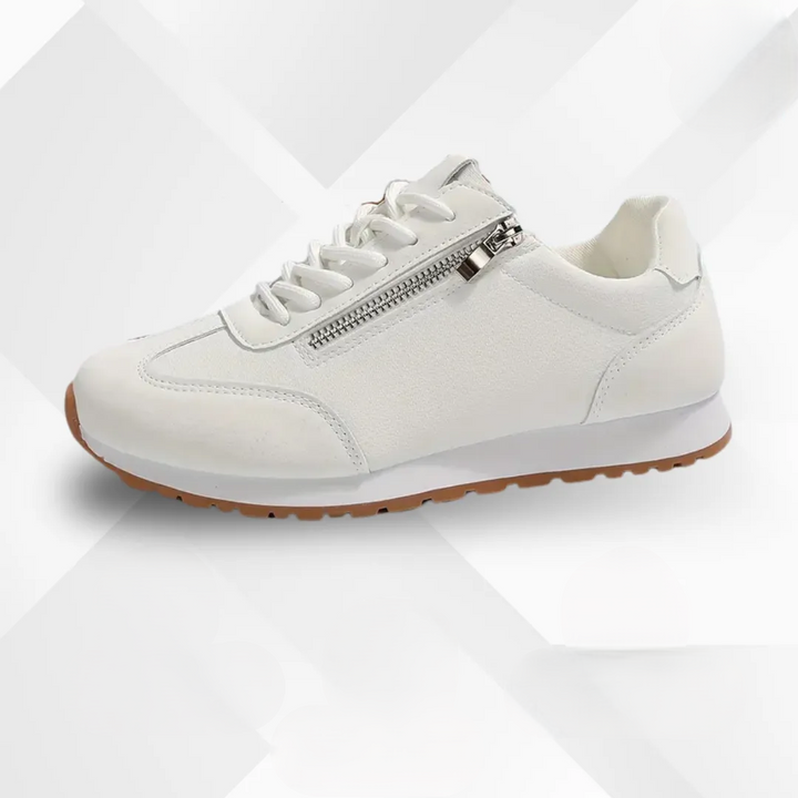 Witte dames sneakers Chiara met ergonomische zool, comfortabel en lichtgewicht voor dagelijks gebruik.