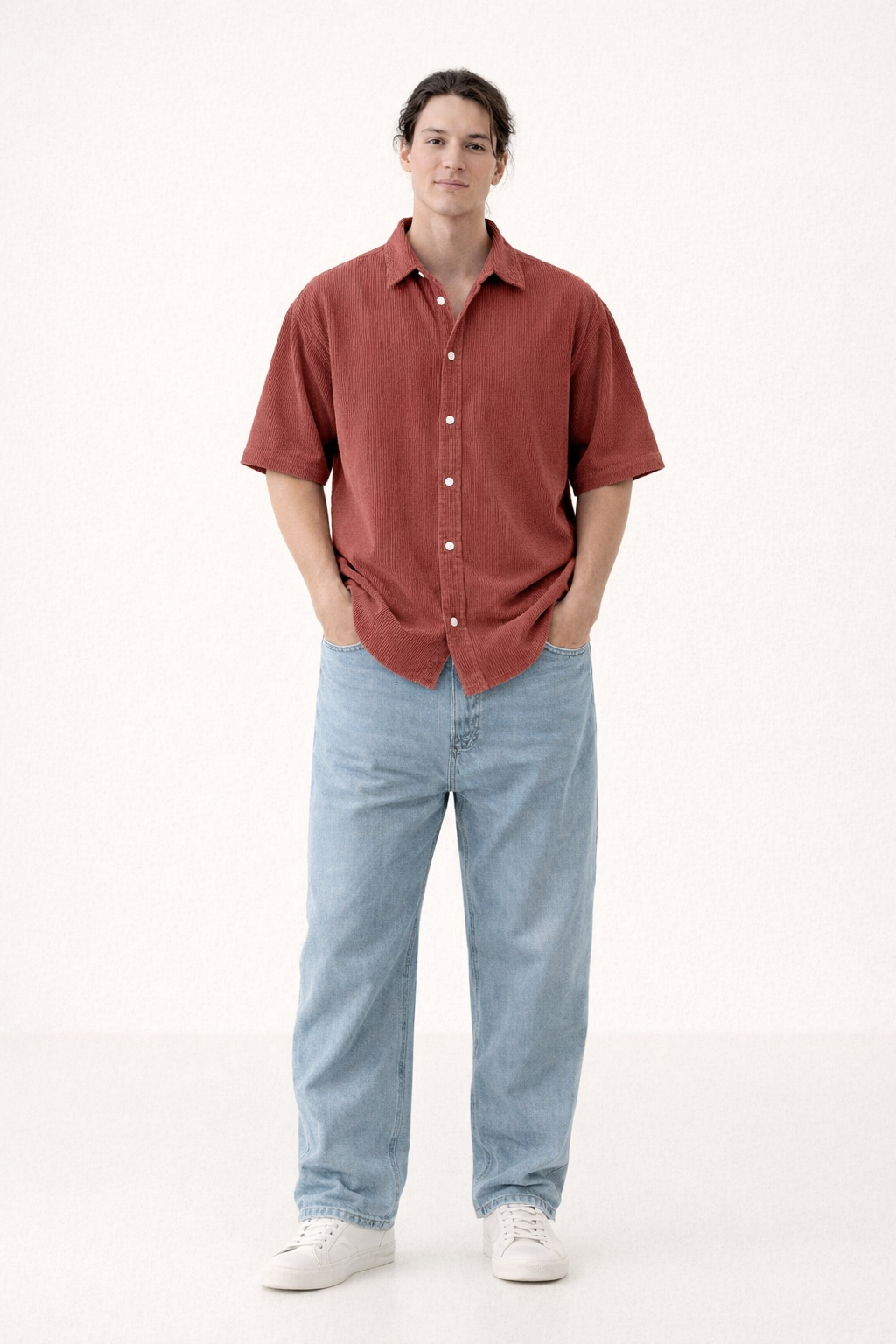 Comfortabel lichtgewicht herenoverhemd met korte mouw, ademend voor warme zomerdagen. Perfect voor casual kleding.