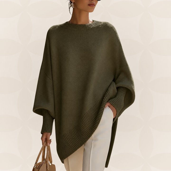 Comfortabele en chique oversized dames trui met vloeiende snit en ronde hals. Perfect voor dagelijks gebruik.